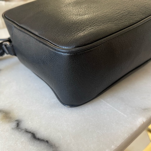 Authentic ( YSL) Saint Laurent Lou Camera Bag, Leather Small Black Crossbody - Picture 3 of 16